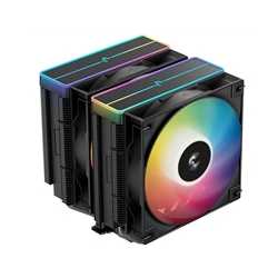 DeepCool AG620 BK ARGB V2 Dual-Tower CPU Air Cooler with 120mm ARGB Fans, Compatible with Intel LGA 1851/1700/1200/115x & AMD AM