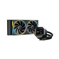 DeepCool LM240 Liquid CPU Cooler with 2.4" IPS Display, 240mm AIO, Dual 120mm ARGB Fans, Anti-Leak Technology, PWM Pump, Intel 