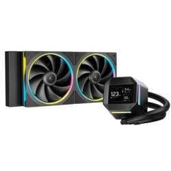 DeepCool LM240 Liquid CPU Cooler with 2.4" IPS Display, 240mm AIO, Dual 120mm ARGB Fans, Anti-Leak Technology, PWM Pump, Intel 