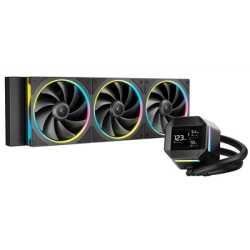 DeepCool LM360 Liquid CPU Cooler with 2.4" IPS Display, 360mm AIO, Triple 120mm ARGB Fans, Anti-Leak Technology, PWM Pump, Inte