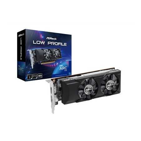 ASRock Intel Arc A310 Low Profile 4GB GDDR6 Graphics Card, 2000 MHz Base Clock, Dual Fan, 1x DisplayPorts / 1x HDMI Port