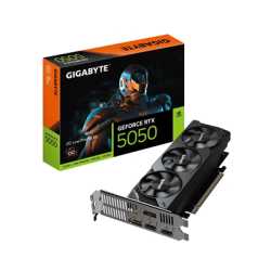 Gigabyte NVIDIA GeForce RTX 5050 OC Low Profile 8G, GDDR6 Graphics Card, 2560 Cuda Core, 2587MHz Core Clock, Triple Fan, 2x Disp