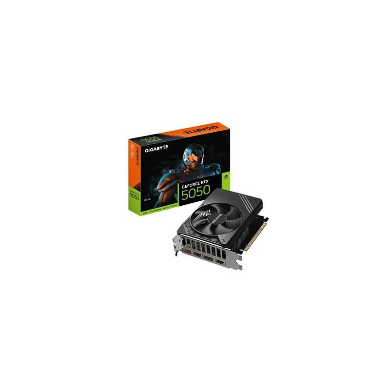 Gigabyte NVIDIA GeForce RTX 5050 D6 8GB GDDR6 Graphics Card, 2560 CUDA Cores, 2572 MHz Core Clock, Single Fan, 2x DisplayPorts /