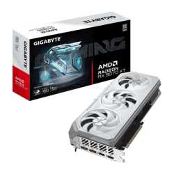 Gigabyte AMD Radeon RX 9070 XT GAMING OC ICE 16GB GDDR6 Graphics Card, 4096 Streams, 2520 MHz Core Clock, Triple Fan, RGB, 2x Di