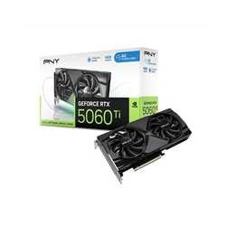 PNY NVIDIA GeForce RTX 5060 Ti 16GB DUAL OC 16GB, GDDR7 Graphics Card, 4608, Cuda Cores, 2407MHZ Core Clock, Dual Fan, 3 x Displ