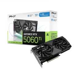 PNY NVIDIA GeForce RTX 5060 Ti 16GB DUAL OC 16GB, GDDR7 Graphics Card, 4608, Cuda Cores, 2407MHZ Core Clock, Dual Fan, 3 x Displ