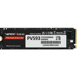 Partiot PV593 (PV593P1TBM28H) 1TB NVMe SSD, M.2 Interface, PCIe Gen5 x4, 2280, Read/Write up to 14,000 / 13,000 MB/s, 5 Year War