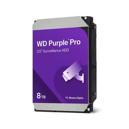 WD WD8002PURP Purple Pro 8TB SATA Surveillance Hard Drive, 7200RPM, 6Gb/s, 256MB Cache