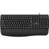 Genius KB-123 Wired AI Copilot Business Keyboard with Palm Rest, USB Plug and Play, Multimedia Function Keys, Full Size UK Layou
