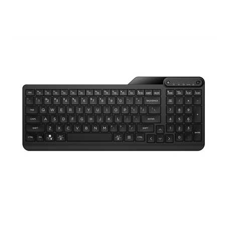 HP 475 Dual-Mode Wireless Keyboard, Bluetooth or 2.4Ghz Wireless, Pair up to 3 Devices, 12 Progammable Keys, Qwerty UK English L