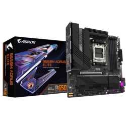 Gigabyte B650M AORUS ELITE AMD AM5 Socket Motherboard, Micro-ATX, 4x DDR5 Slots, 2x M.2 Socket, Fitted I/O Shield, 2.5GbE LAN, 1