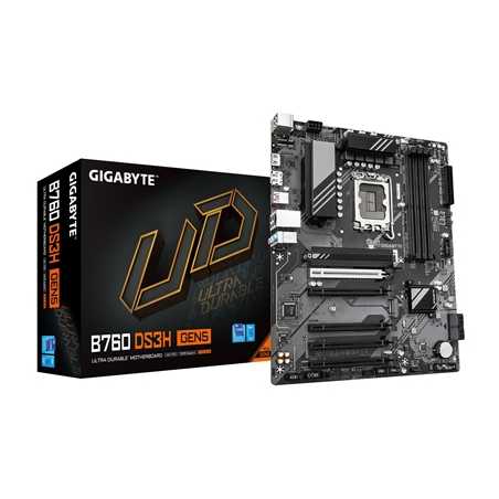 Gigabyte B760 DS3H GEN5 Intel 1700 Socket Motherboard, ATX, 4x DDR5 Slots, 2x M.2 Sockets, GbE LAN, 1x DisplayPort / 1x HDMI Por