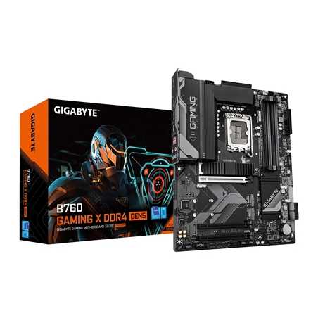 Gigabyte B760 GAMING X DDR4 GEN5 Intel 1700 Socket Motherboard, ATX, 4x DDR4 Slots, 3x M.2 Sockets, Fitted I/O Shield, 2.5GbE LA