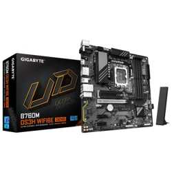 Gigabyte B760M DS3H WIFI6E GEN5 Intel 1700 Socket Motherboard, Micro-ATX, 4x DDR5 Slots, 2x M.2 Socket, 2.5GbE LAN, Wi-Fi 6E, 1x