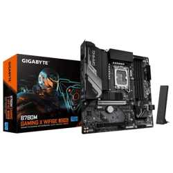 Gigabyte B760M GAMING X WIFI6E GEN 5 INTEL Socket Motherboard, Micro-ATX, 4x DDR5 Slots, 2x M.2 Socket, 2.5GbE LAN, Wi-Fi 6E, 1x