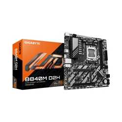Gigabyte B840M D2H AMD AM5 Socket Motherboard, Micro-ATX, 2x DDR5 Slots, 2x M.2 Socket, 2.5GbE LAN, 1x HDMI Port