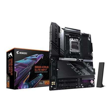 Gigabyte B850 AORUS ELITE WIFI7 AMD AM5 Socket Motherboard, ATX, 4x DDR5 Slots, 3x M.2 Sockets, 2x USB-C Port, Fitted I/O Shield