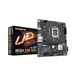Gigabyte H610M D3W DDR4 Intel 1700 Socket Motherboard, Micro-ATX, 2x DDR4 Slots, 1x M.2 Socket, GbE LAN, 1x DisplayPort / 1x HDM