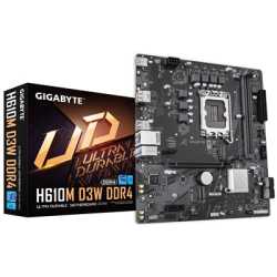 Gigabyte H610M D3W DDR4 Intel 1700 Socket Motherboard, Micro-ATX, 2x DDR4 Slots, 1x M.2 Socket, GbE LAN, 1x DisplayPort / 1x HDM