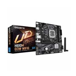 Gigabyte H610M D3W WIFI6 (Rev. 1.1) Intel 1700 Socket Motherboard, Micro-ATX, 2x DDR5 Slots, 1x M.2 Socket, GbE LAN, WiFi 6, 1x 