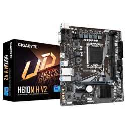 Gigabyte H610M H V2 (Rev. 1.0) Intel 1700 Socket Motherboard, Micro-ATX, 2x DDR5 Slots, 1x M.2 Socket, GbE LAN, 1x D-Sub / 1x HD