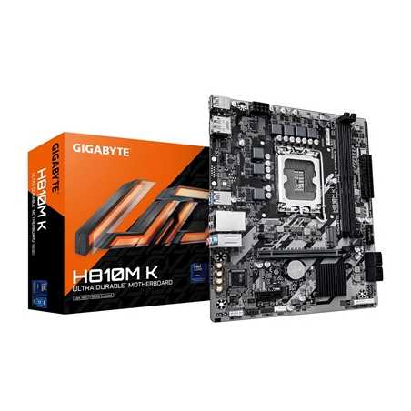 Gigabyte H810M K Intel 1851 Socket Motherboard, Micro ATX, 2x DDR5 Slots, 1x M.2 Socket, GbE LAN, 1x DisplayPort / 1x HDMI Port