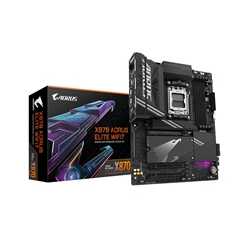 Gigabyte X870 AORUS ELITE WIFI7 AMD AM5 Socket Motherboard, ATX, 4x DDR5 Slots, 4x M.2 Sockets, Fitted I/O Shield, 2.5GbE LAN, W