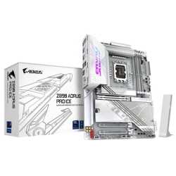 Gigabyte Z890 AORUS PRO ICE Intel 1851 Socket Motherboard, ATX, 4x DDR5 Slots, 5x M.2 Sockets, Fitted I/O Shield, 5GbE LAN, Wi-F