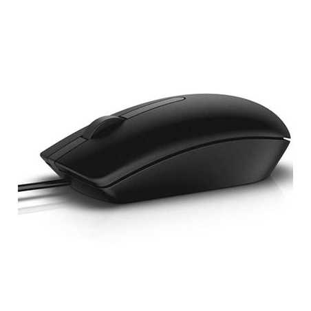 Dell MS116 Wired USB Mouse, 2-Buttons, 1000dpi and Optical Tracking, Ambidextrous Design for PC, Mac and Laptop, Black