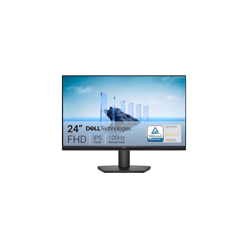 Dell 24 Monitor DELL-SE2425HM, Full HD (1920x1080), 100Hz, IPS, 5ms, VESA (100x100mm), HDMI, VGA, 3 Year Warranty, Black