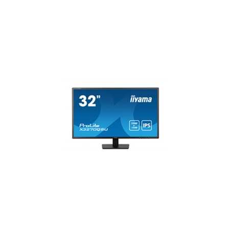 iiyama PROLITE X3270QSU-B1 32 Inch IPS Monitor, Black, 2560x1440, 3ms, 100hz, FreeSync, HDMI, Display Port, USB Hub, Speakers, I