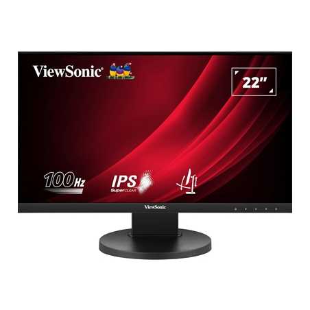 Viewsonic VG2208A-HD 22-Inch Full HD Monitor, 1080p, 1920 x 1080 resolution, 100Hz, HDMI, VGA, DisplayPort, 5ms, LED, VA Panel, 