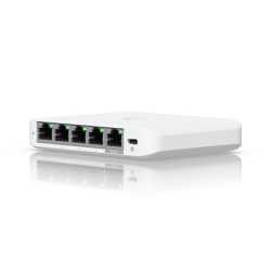 Ubiquiti USW-FLEX-2.5G-5 UniFi Flex 2.5G Ultra Compact 5 Port POE/USB-C Powered Managed Switch
