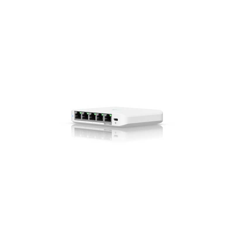 Ubiquiti USW-FLEX-2.5G-5 UniFi Flex 2.5G Ultra Compact 5 Port POE/USB-C Powered Managed Switch