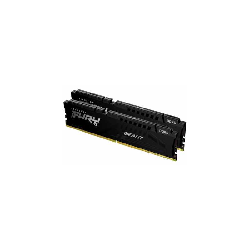 Kingston FURY Beast KF564C32BBEK2-32 32GB (2x 16GB) DIMM System Memory, 6400MHz, DDR5, CL32, Black, Intel XMP, AMD EXPO