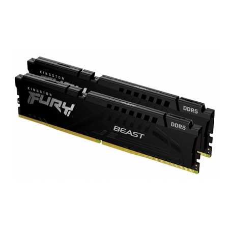 Kingston FURY Beast KF564C32BBEK2-32 32GB (2x 16GB) DIMM System Memory, 6400MHz, DDR5, CL32, Black, Intel XMP, AMD EXPO