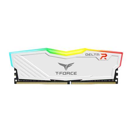 TEAM DELTA 16GB DESKTOP MEMORY, RGB, DDR4, 3200MHZ, CL16,  WHITE