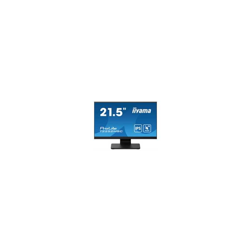 iiyama PROLITE T2252MSC-B2 21.5 Inch 10 Point Touchscreen IPS Monitor, Full HD, 5ms, USB Hub, HDMI, DisplayPort, Speakers, Black