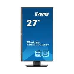 iiyama ProLite XUB2797QSN-B2 27" QHD IPS technology panel with USB-C dock and RJ45 (LAN), 1ms, USB Hubx4, HDMI, DisplayPort, Fr