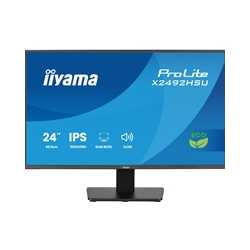 iiyama ProLite monitor X2492HSU-B1 24-Inch, Full HD, IPS, 120Hz, Black, 4-side slim bezel and B energy class, HDMI, Display Port
