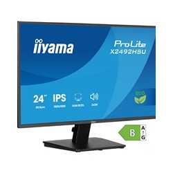 iiyama ProLite monitor X2492HSU-B1 24-Inch, Full HD, IPS, 120Hz, Black, 4-side slim bezel and B energy class, HDMI, Display Port