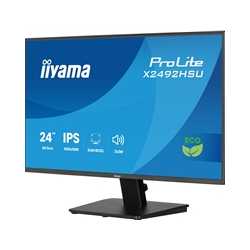 iiyama ProLite monitor X2492HSU-B1 24-Inch, Full HD, IPS, 120Hz, Black, 4-side slim bezel and B energy class, HDMI, Display Port