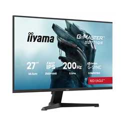 iiyama G-Master Red Eagle gaming monitor G2771QS-B1 27" Black, Ultra Slim Bezel, QHD Resolution, IPS, 200Hz, 0.5ms, Nvidia G-Sy