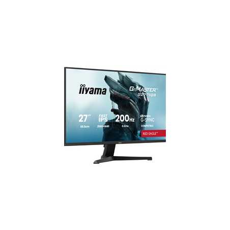 iiyama G-Master Red Eagle gaming monitor G2771QS-B1 27" Black, Ultra Slim Bezel, QHD Resolution, IPS, 200Hz, 0.5ms, Nvidia G-Sy