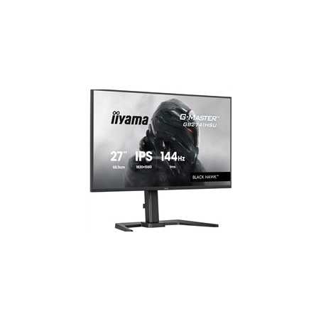 iiyama G-Master Black Hawk gaming monitor GB2741HSU-B1 27" Black, Height Adjustable, IPS, Ultra Slim Bezel, Full HD, 144Hz, 1ms