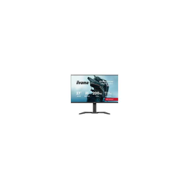 iiyama G-Master Red Eagle gaming monitor GB2771QSU-B1 27" Black, Height Adjustable, QHD Resolution, Ultra Slim Bezel, IPS, 200H