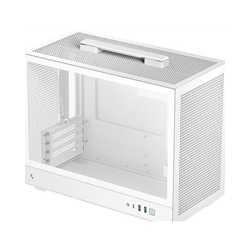 DeepCool CH160 PLUS Micro-ATX Mini Tower PC Case, Tempered Glass, Mesh Airflow Design, 240mm Radiator Support, USB-C & USB 3.0 F