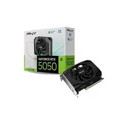 PNY NVIDIA GeForce RTX 5050 8GB GDDR6 Graphics Card, 2560 CUDACores, 2317 MHz Core Clock, Single Fan, 3x DisplayPorts / 1x HDMI 