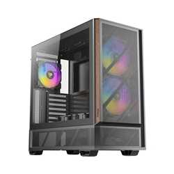 Antec P30 ARGB Mid-Tower Gaming Case, High-Airflow Design, Tempered Glass Side Panel, USB-C 10 Gb/s, Pre-Installed ARGB Fans (Bl