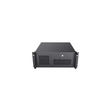 CiT 4U Rackmount Server Case 500mm, Heavy-Duty Industrial Chassis with Lockable Front Door, Supports ATX/mATX, 8x Internal HDD B